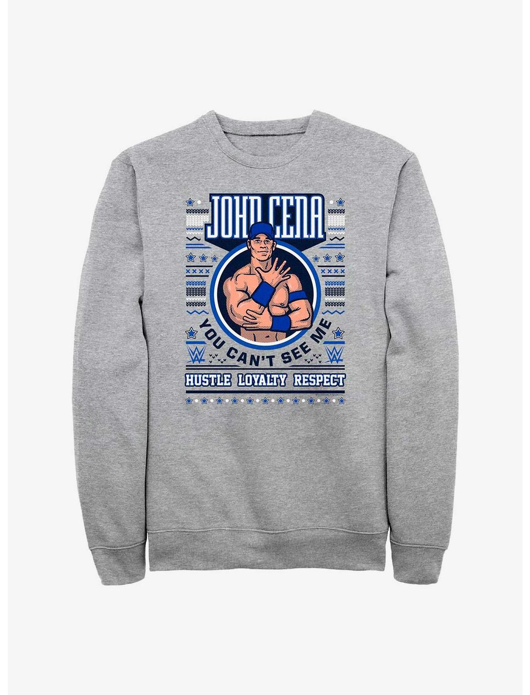 WWE John Cena Ugly Christmas Sweatshirt, ATH HTR, hi-res