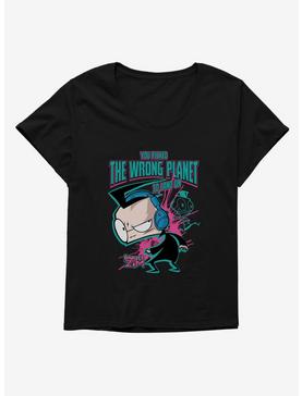 Invader Zim Wrong Planet To Land On Womens T-Shirt Plus Size, , hi-res