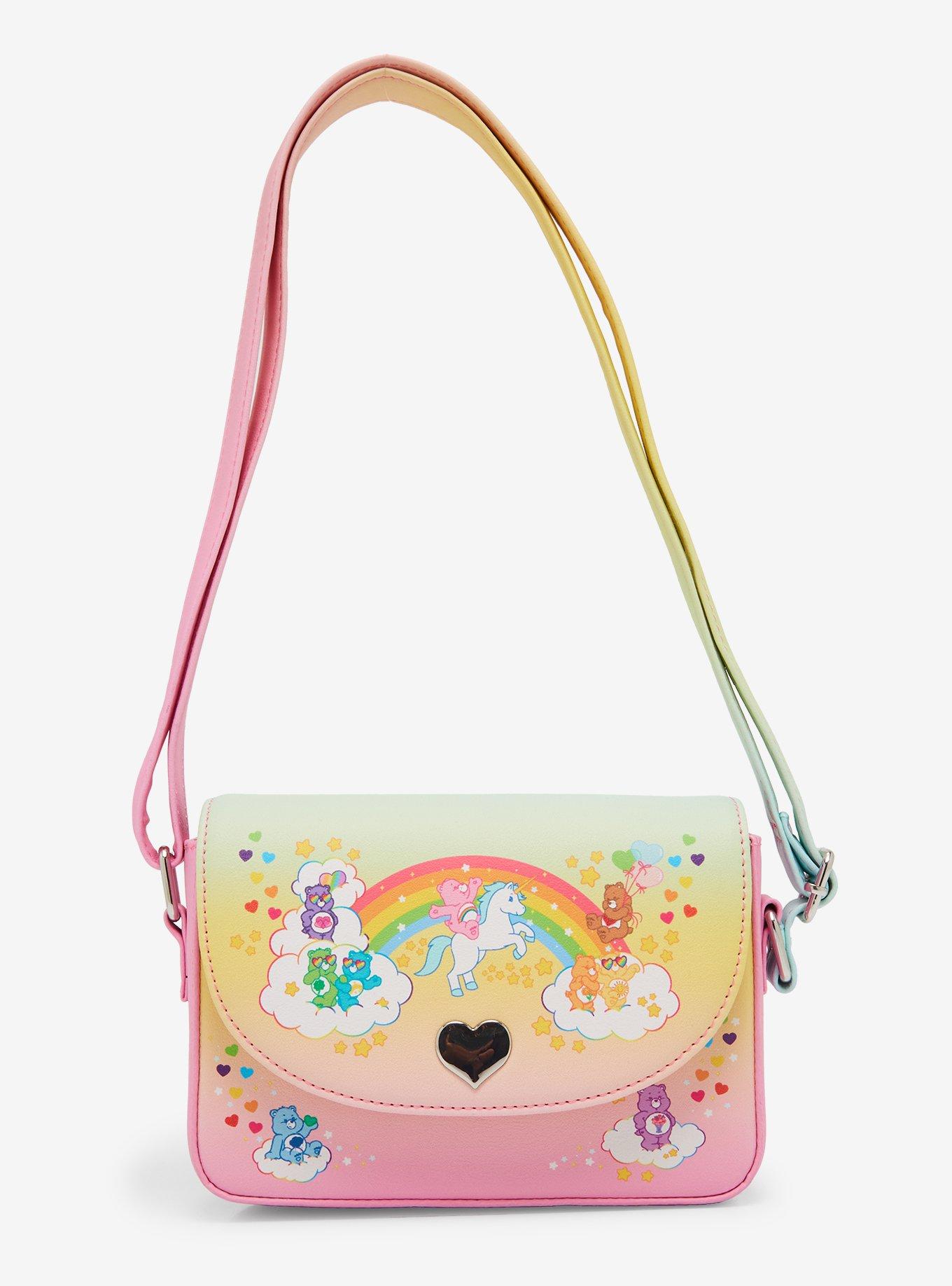 Loungefly Loungefly Lisa Frank Crossbody Bag - Rainbow With Cloud Handle