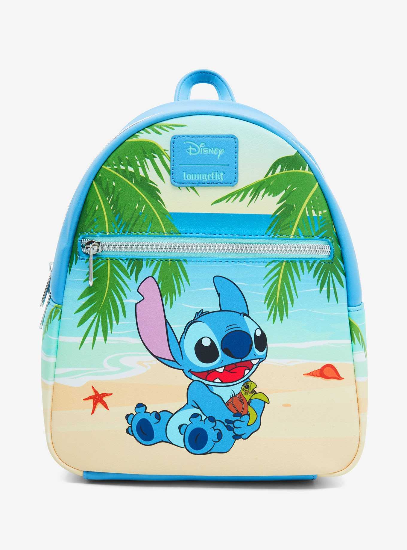 Hot Topic : Disney Lilo & Stitch Light Blue Mini Dome Crossbody Bag