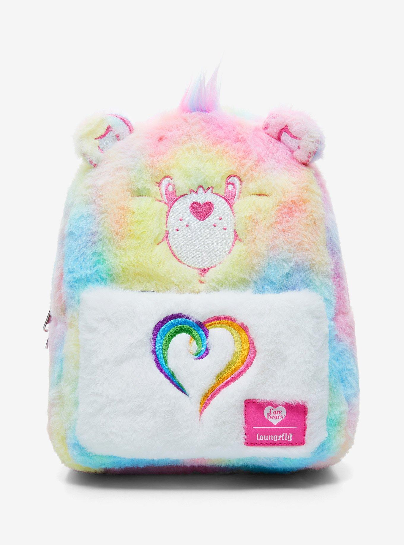 Fluffy rainbow outlet backpack