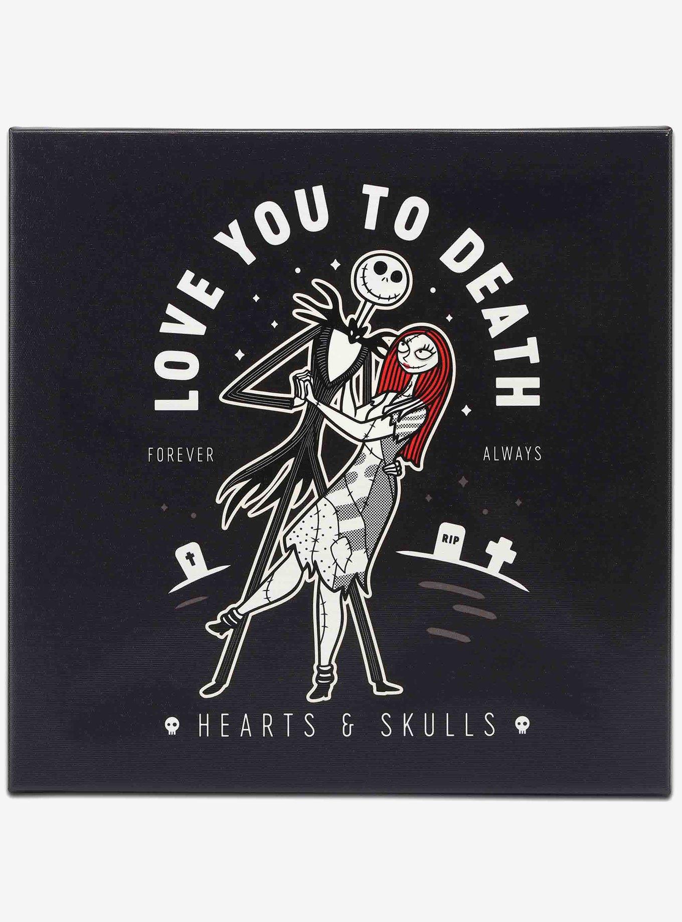 Disney The Nightmare Before Christmas Jack & Sally Love You to Death Canvas Wall Decor, , hi-res