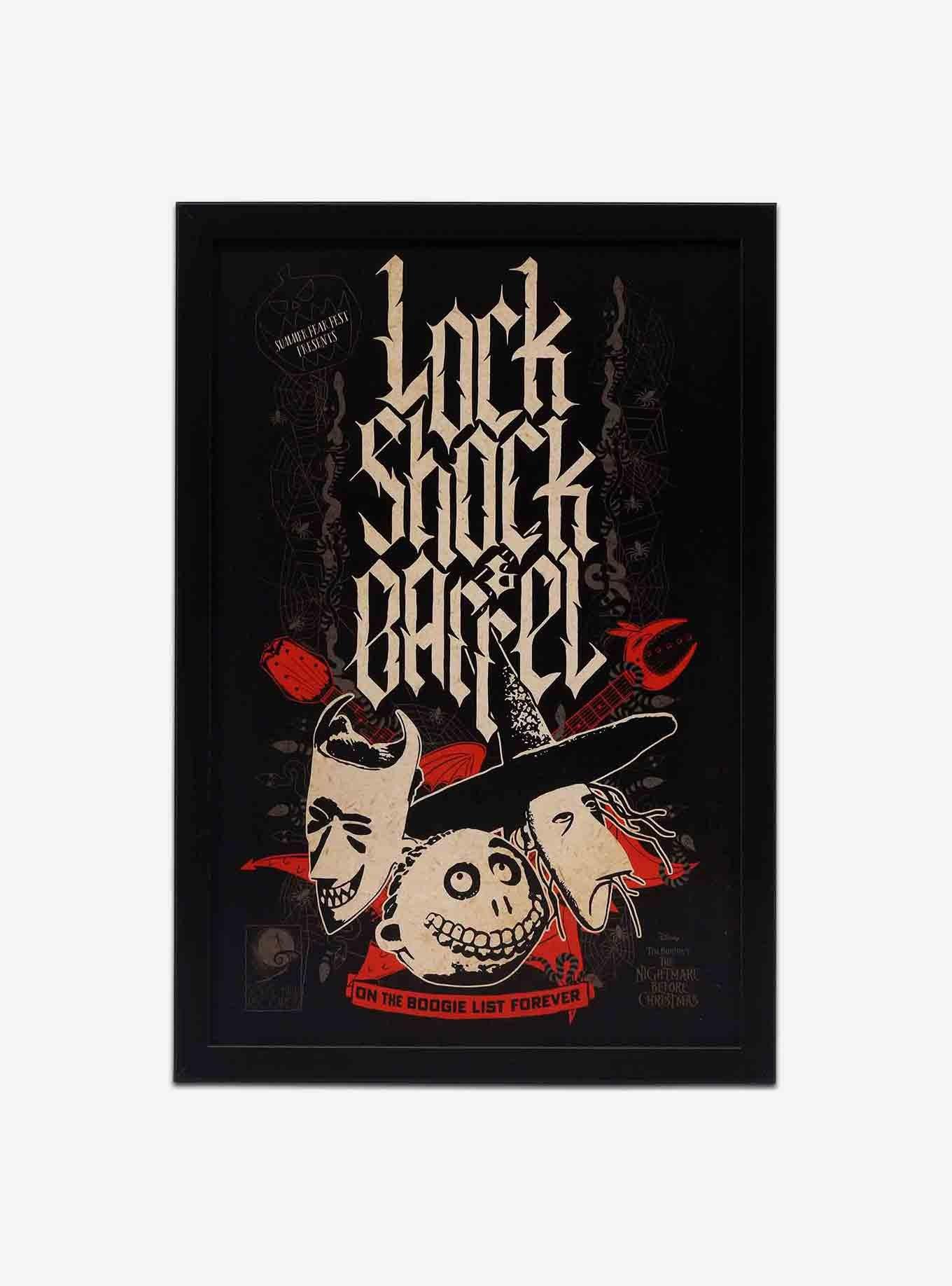 Disney The Nightmare Before Christmas Lock Shock & Barrel Framed Wood Wall Decor, , hi-res