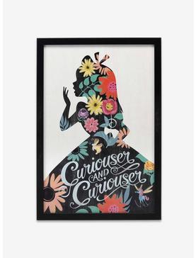 Disney Alice in Wonderland Curiouser and Curiouser Floral Framed Wood Wall Decor, , hi-res