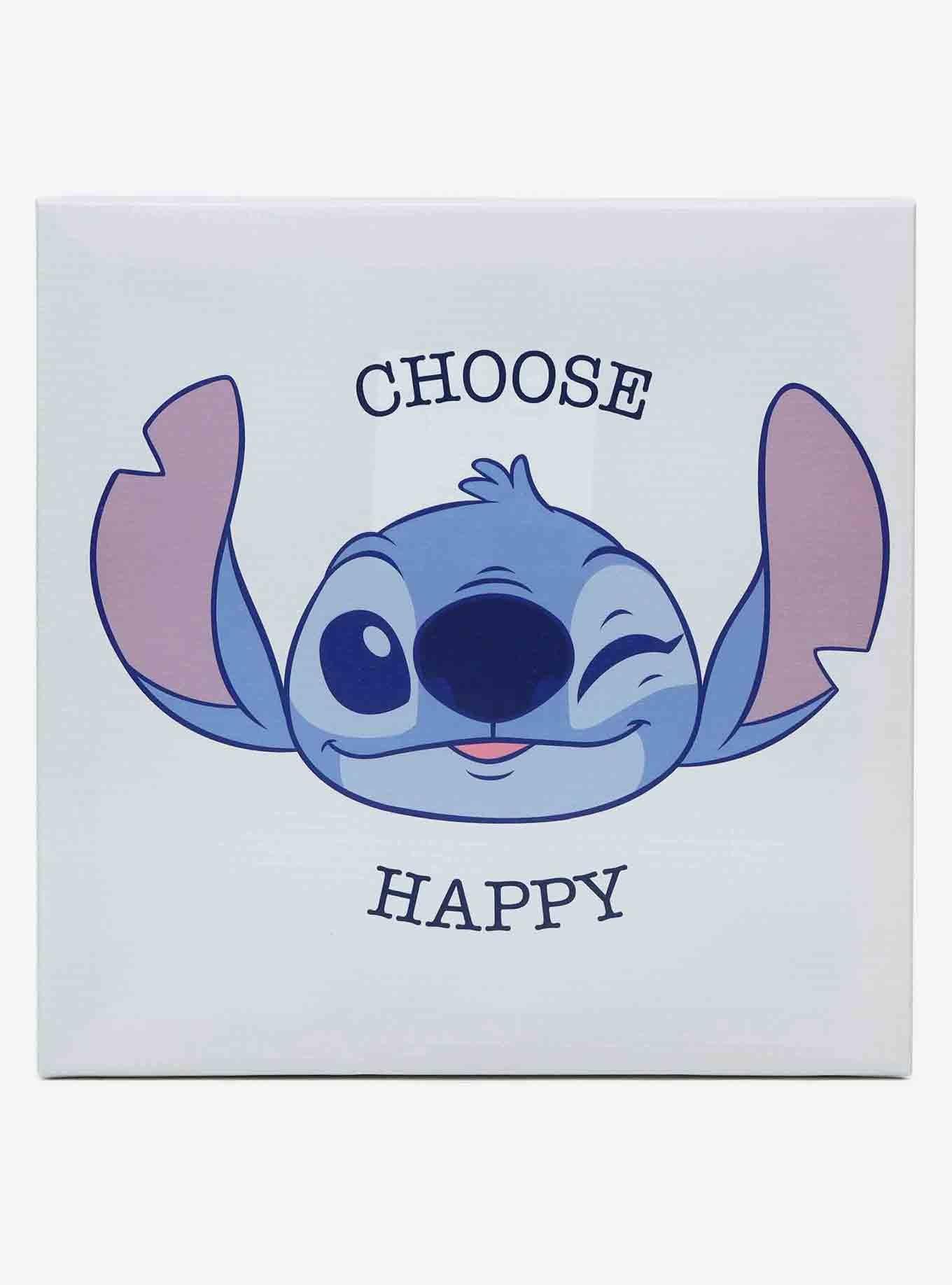 Disney Lilo & Stitch Choose Happy Canvas Wall Decor, , hi-res