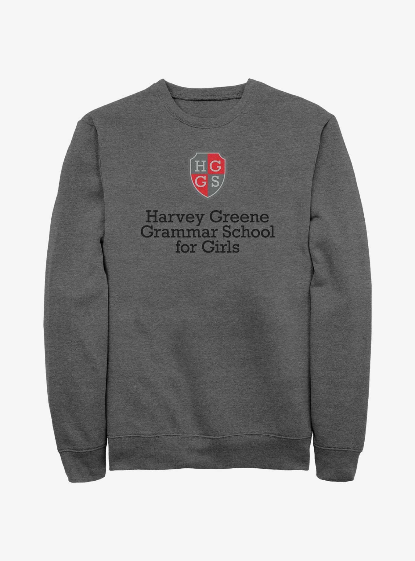Heartstopper Harvey Greene Grammar School Logo Sweatshirt, CHAR HTR, hi-res