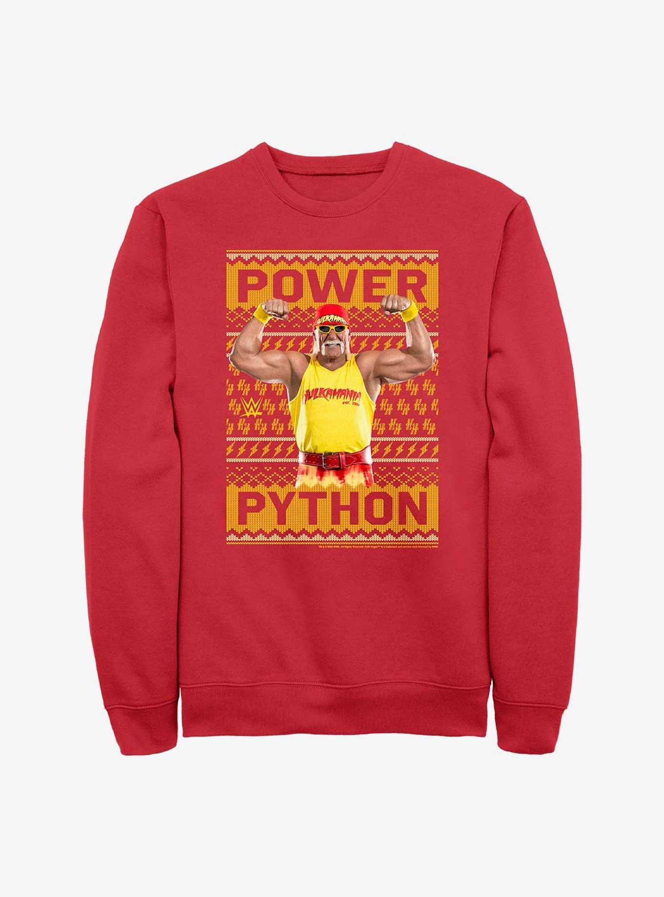 WWE Hulk Hogan Ugly Christmas Sweatshirt, RED, hi-res