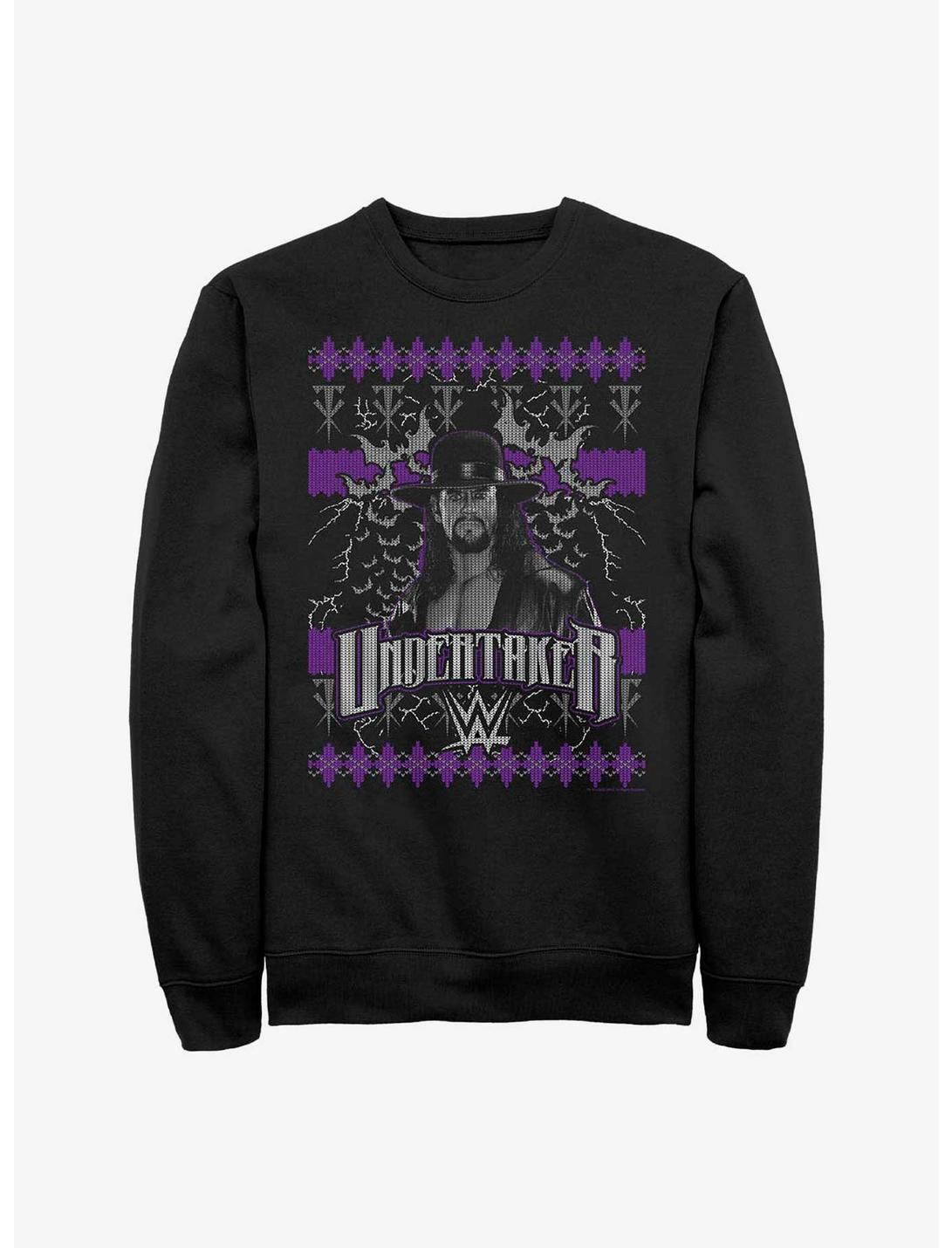 WWE The Undertaker Mark Calaway Ugly Christmas Sweatshirt, BLACK, hi-res