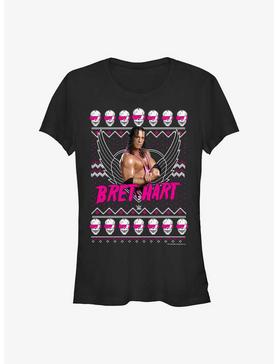 WWE Bret Hart Ugly Christmas Girls T-Shirt, , hi-res