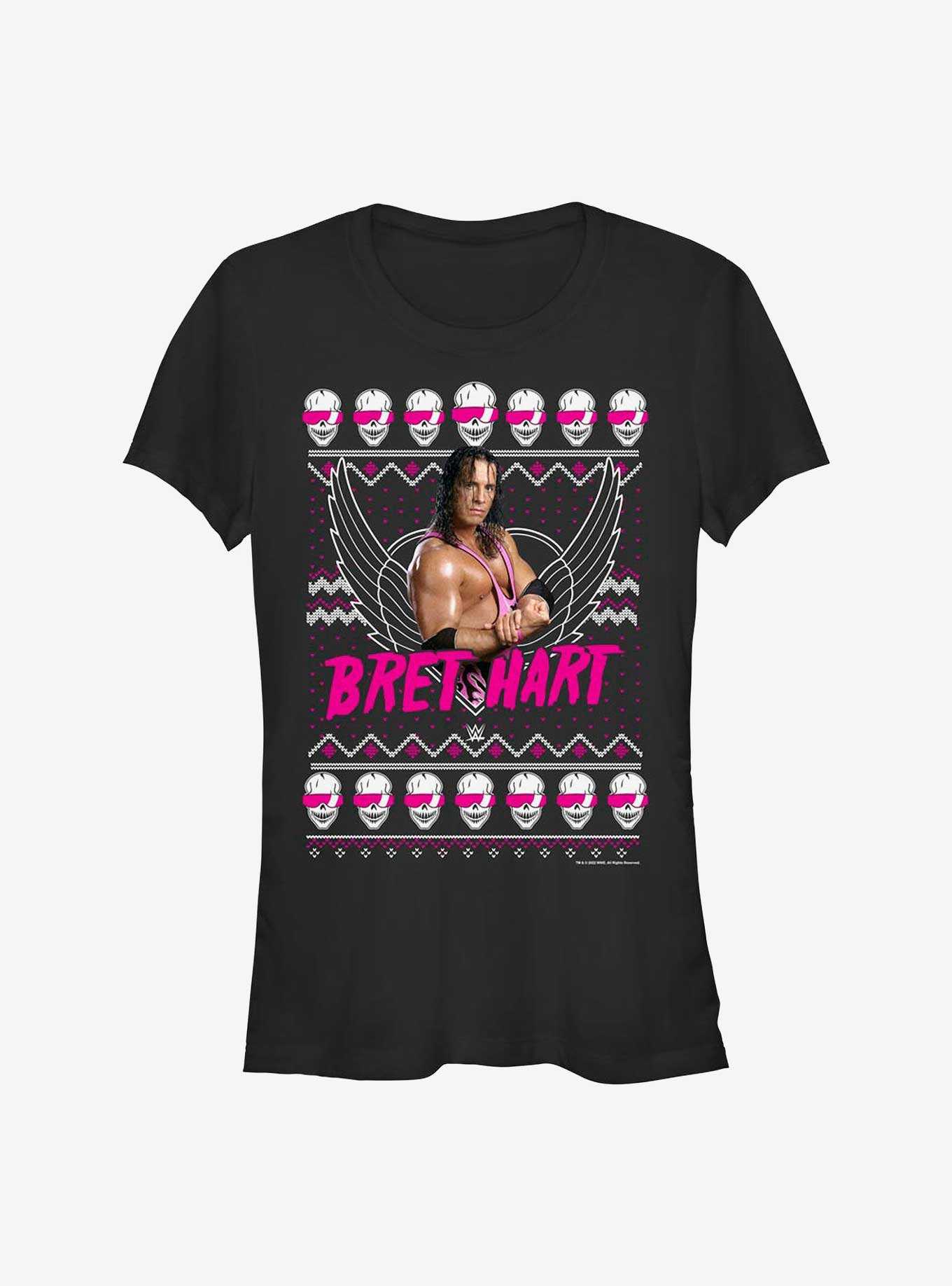 WWE Bret Hart Ugly Christmas Girls T-Shirt, , hi-res