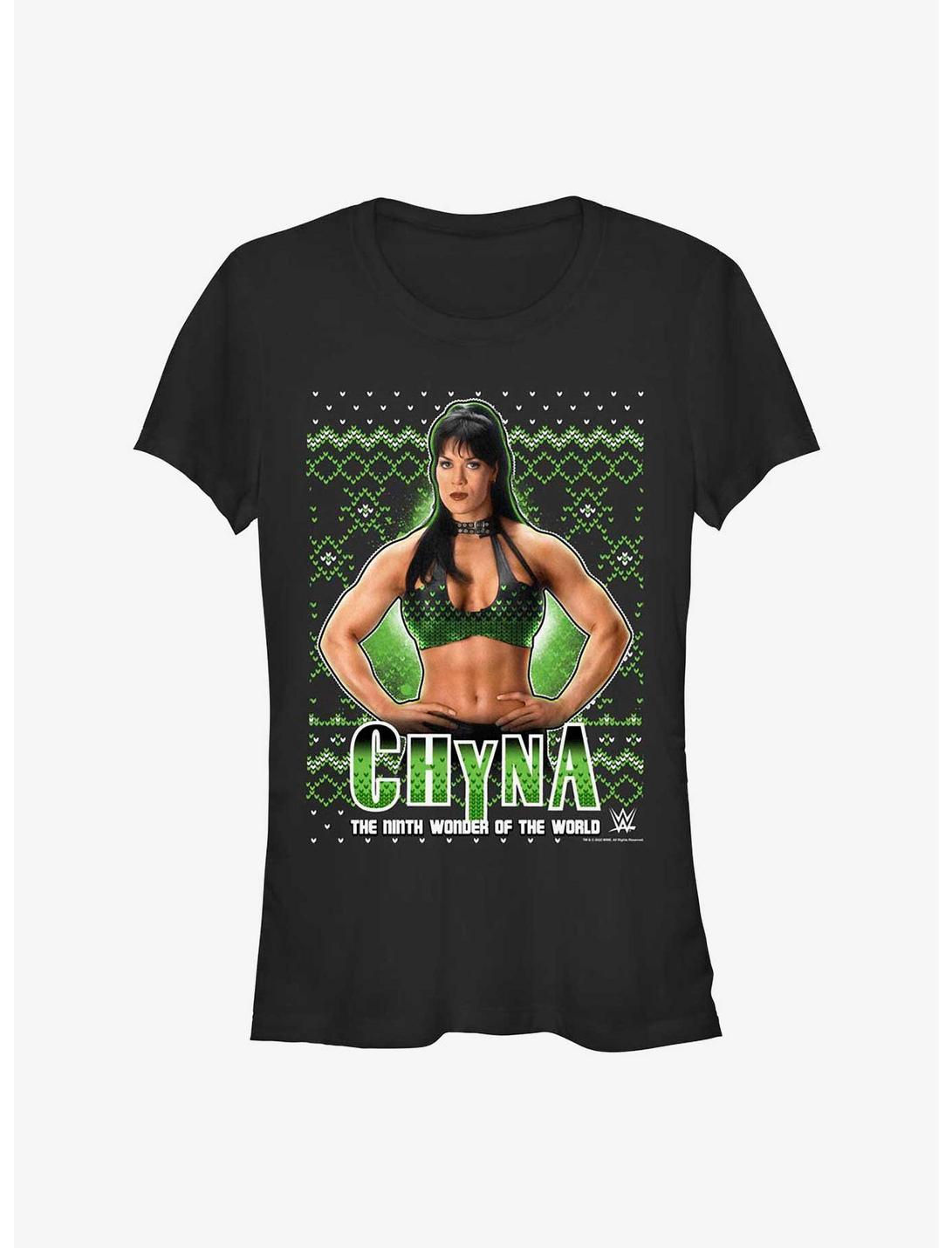 WWE Chyna Ninth Wonder Ugly Christmas Girls T-Shirt, BLACK, hi-res
