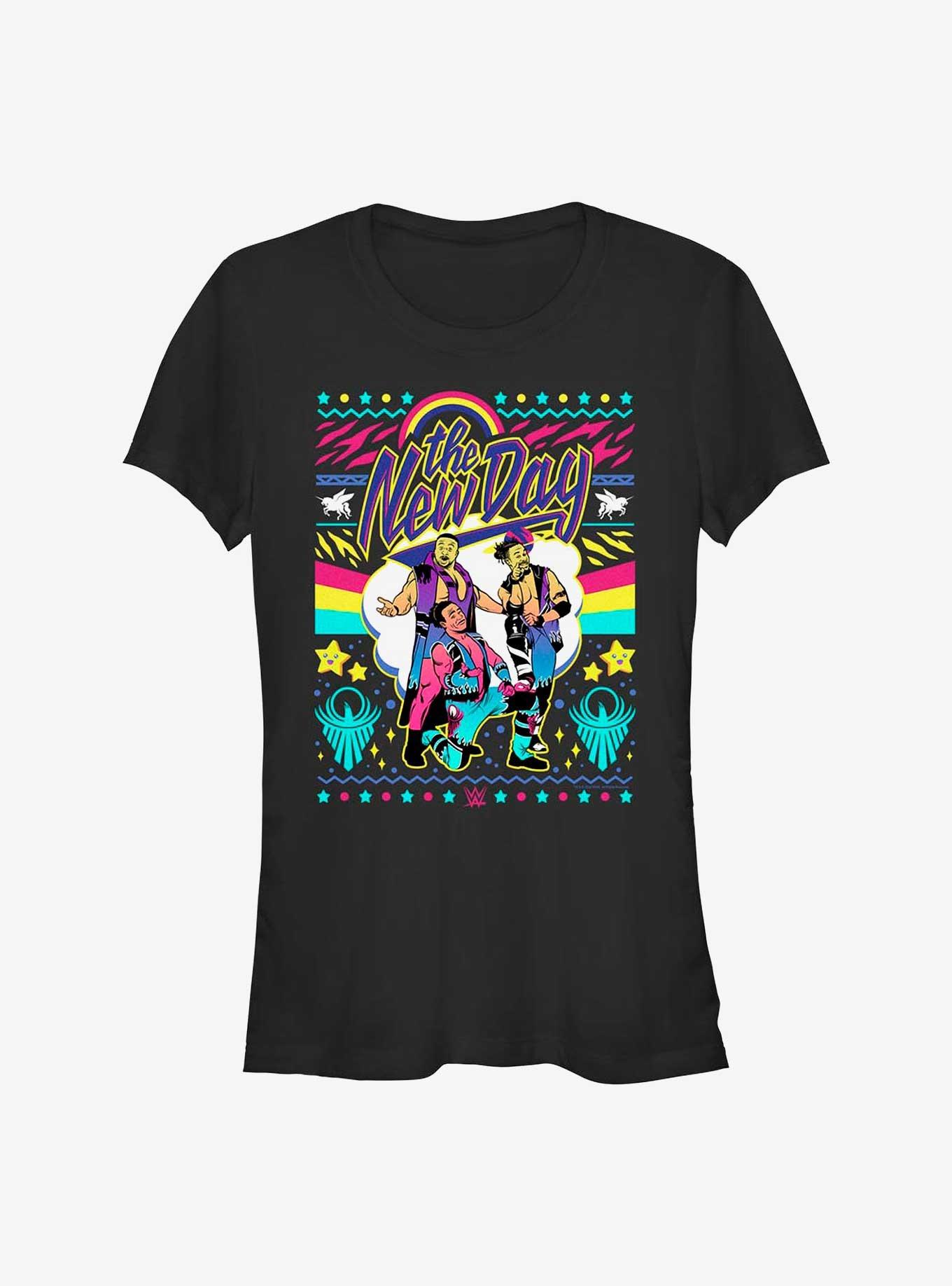 WWE The New Day Ugly Christmas Girls T-Shirt, BLACK, hi-res