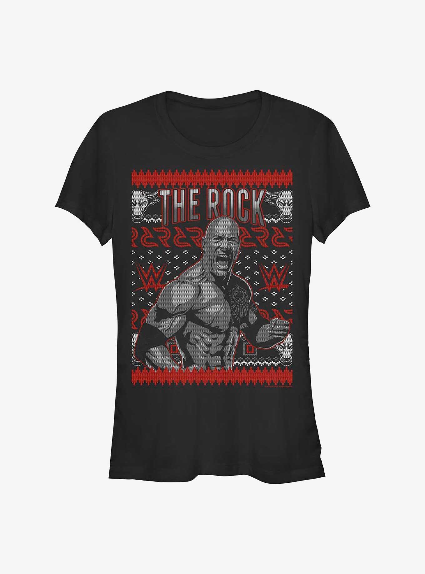 WWE The Rock Ugly Christmas Girls T-Shirt