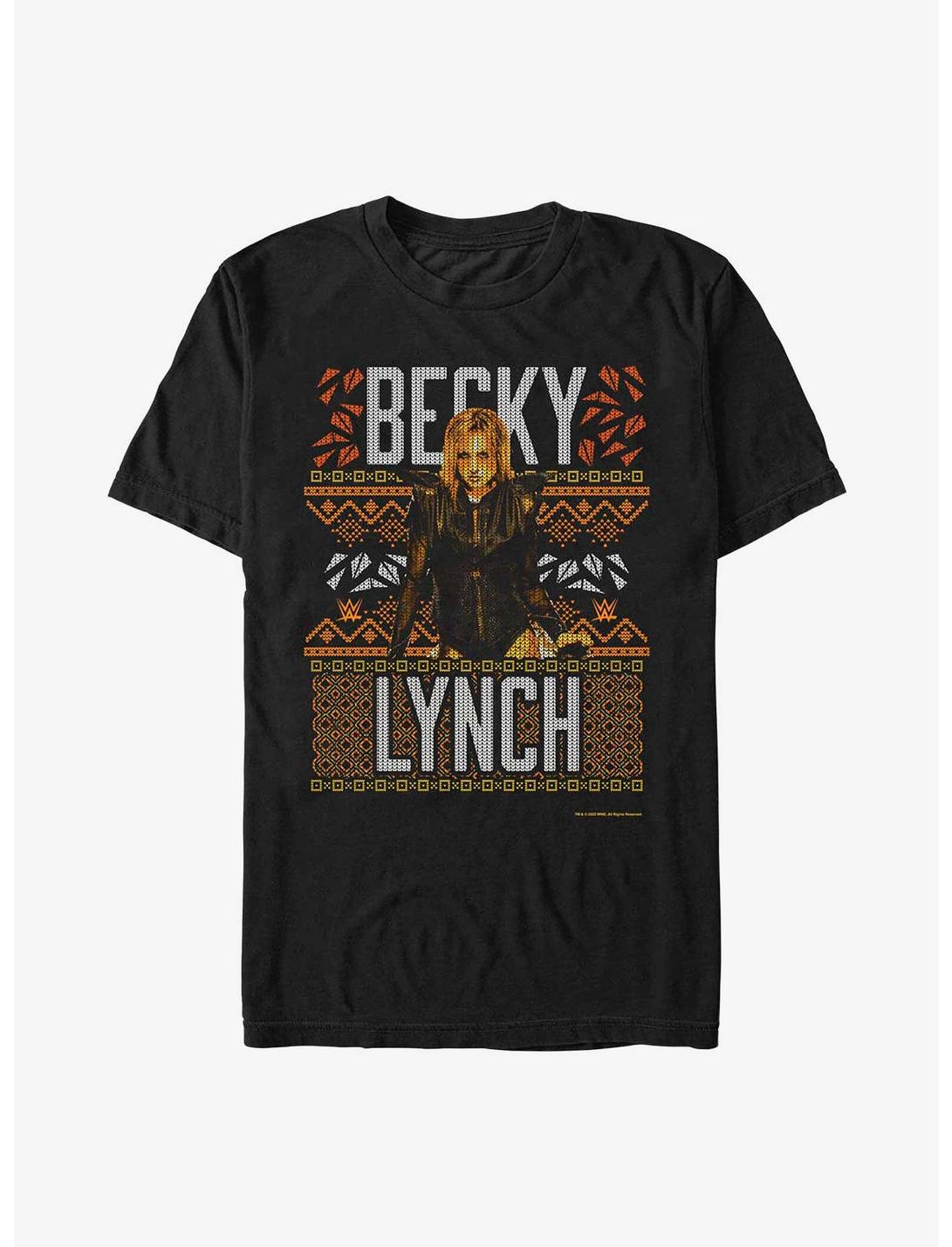 WWE Becky Lynch Ugly Christmas T-Shirt, BLACK, hi-res