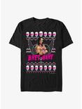 WWE Bret Hart Ugly Christmas T-Shirt, BLACK, hi-res