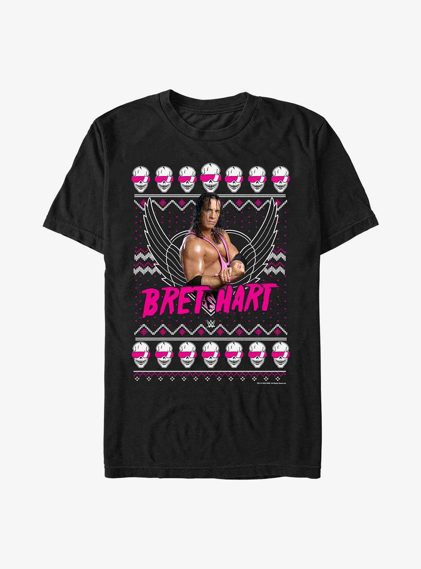 WWE Bret Hart Ugly Christmas T-Shirt, , hi-res