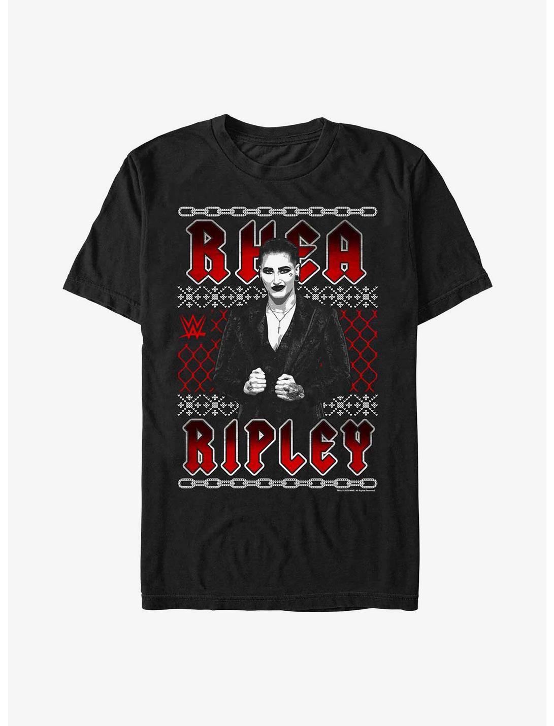 WWE Rhea Ripley Ugly Christmas T-Shirt, BLACK, hi-res