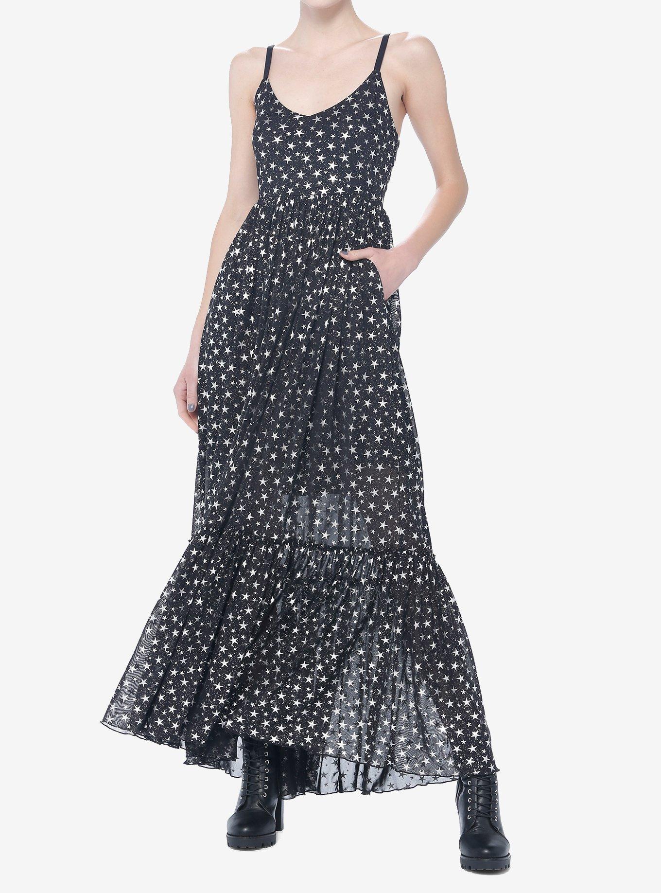 Cosmic Aura Star Mesh Maxi Dress Hot Topic