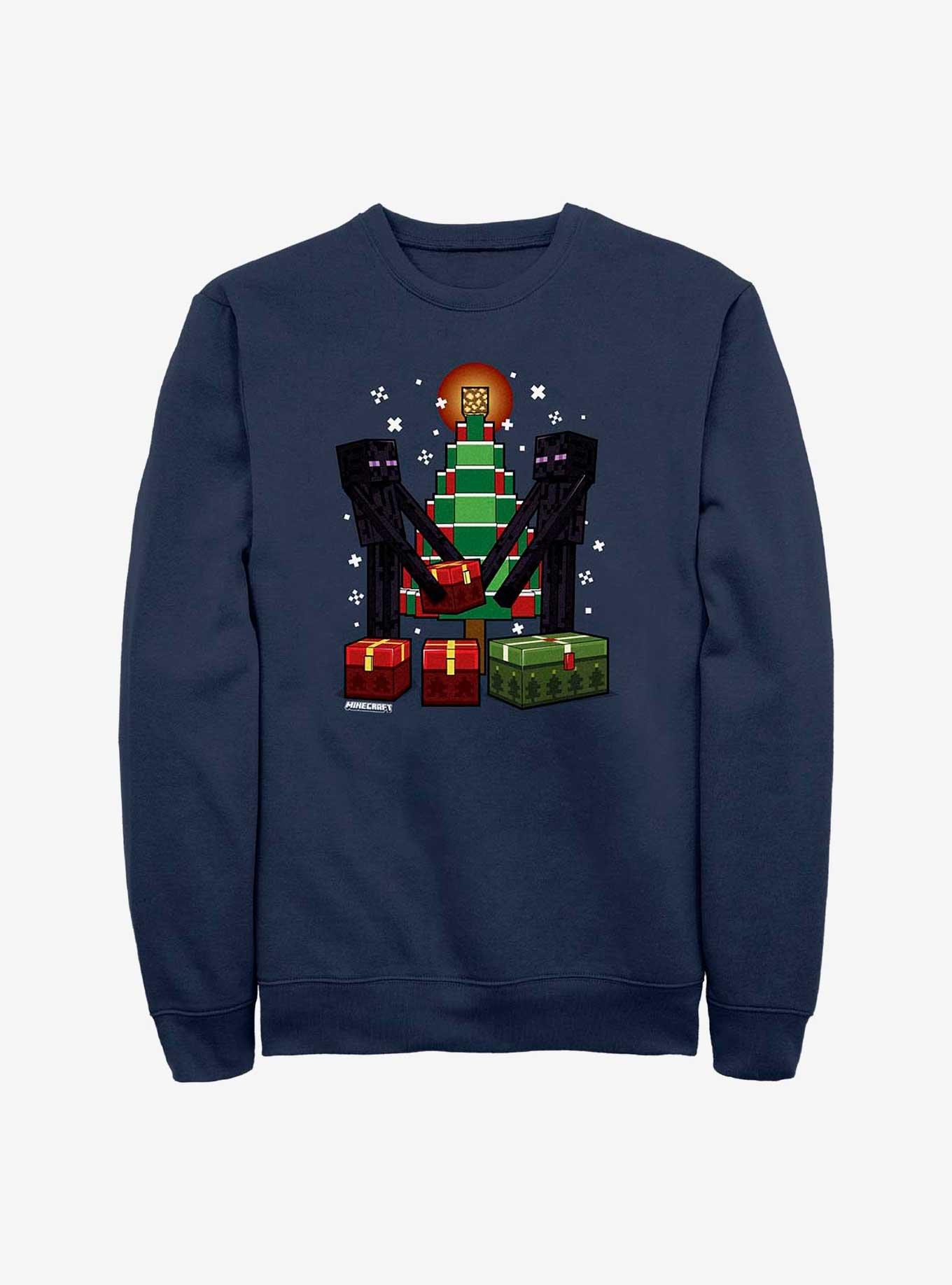 Minecraft Enderman Gift Exchange Sweatshirt, NAVY, hi-res