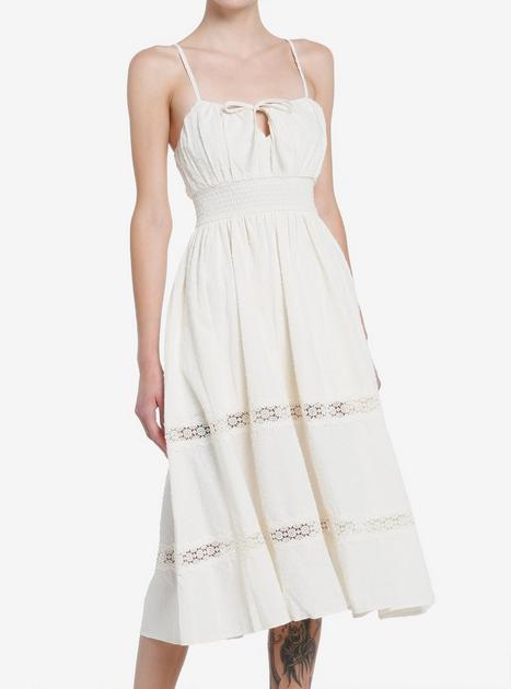 Textured Cami Mid Dress in Cream main image 0