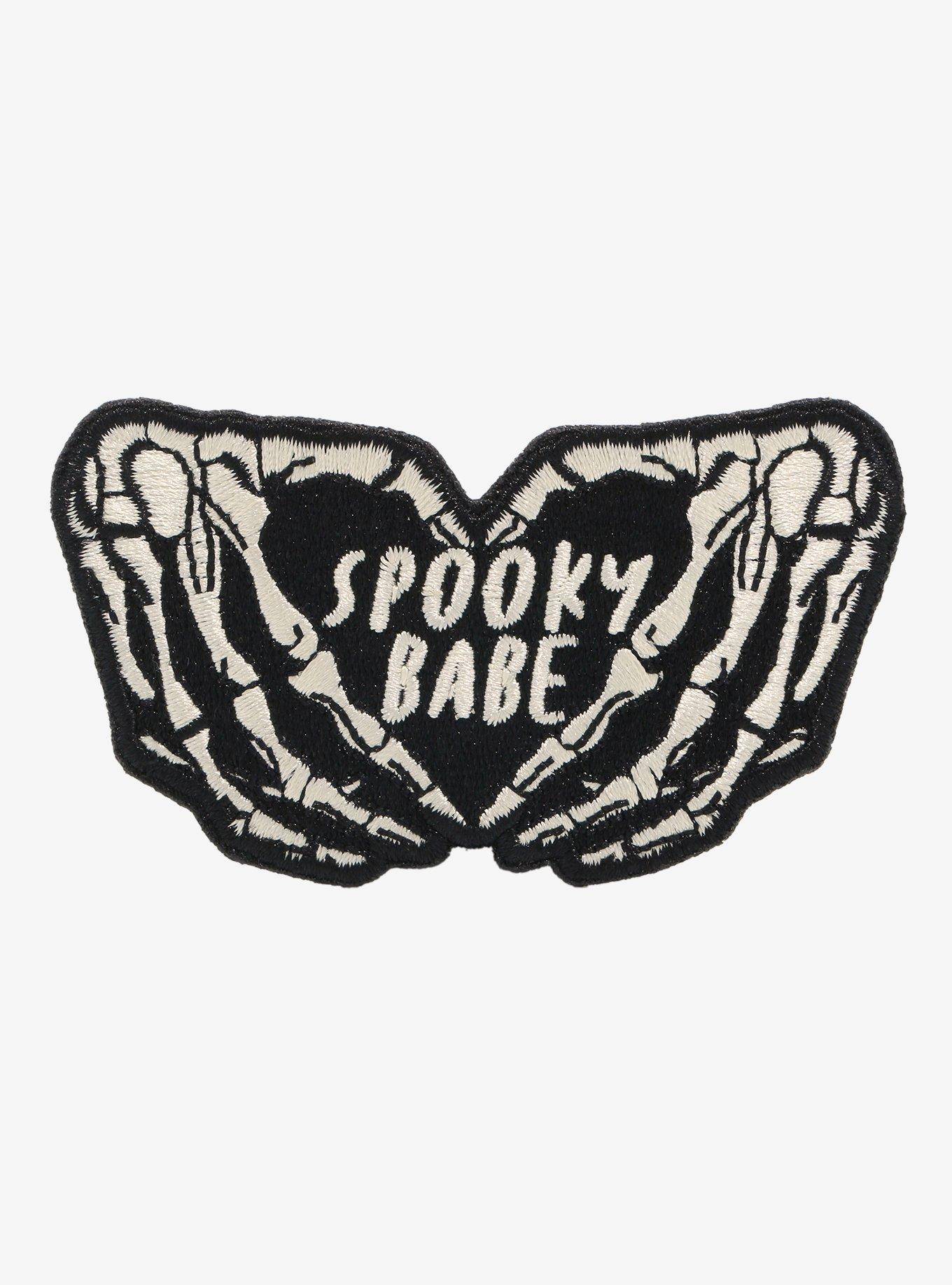 Spooky Babe Skeleton Hands Patch, , hi-res