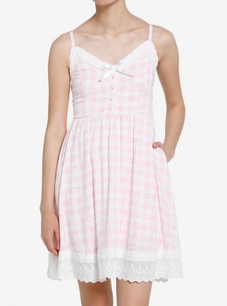 Sweet Society Pink Gingham Heart Dress | Hot Topic