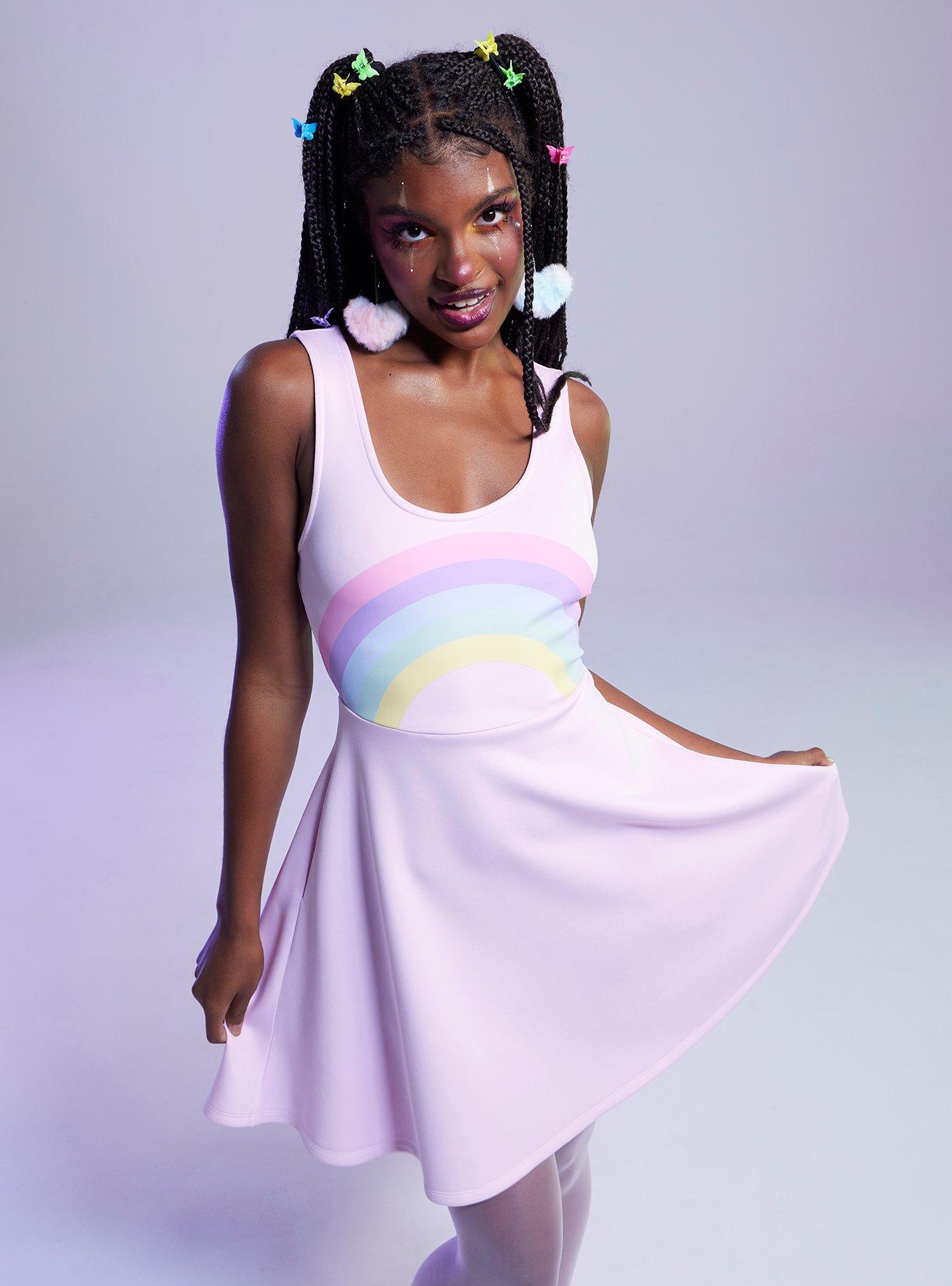 Pastel rainbow dress clearance womens