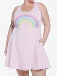 Sweet Society Pastel Rainbow Tank Dress Plus Size, PINK, hi-res
