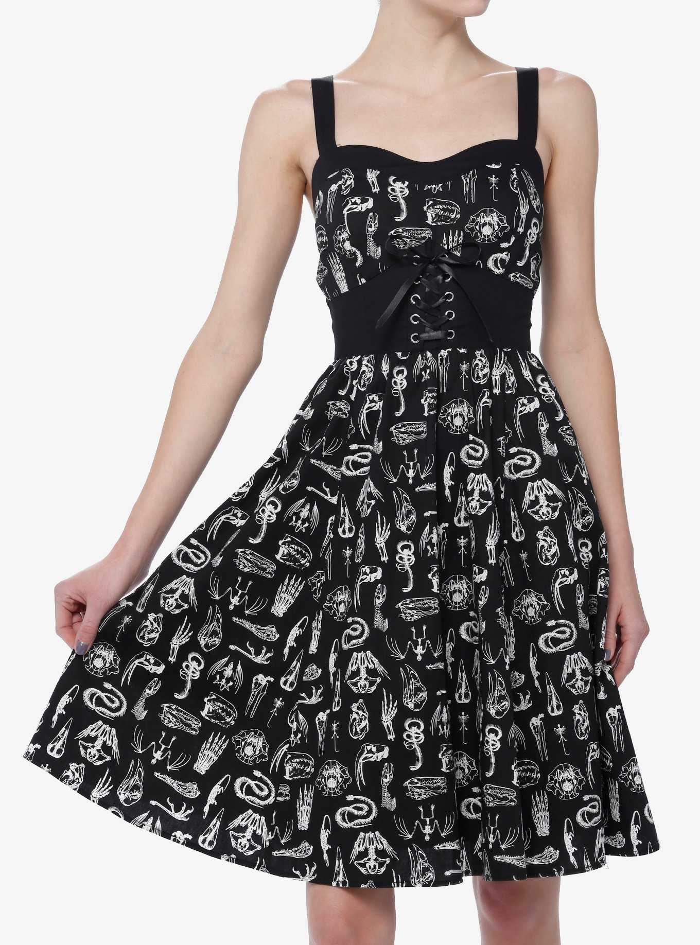 Social Collision Animal Anatomy Retro Swing Dress, , hi-res