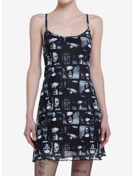 Social Collision Zombie Mona Lisa Mesh Mini Dress, , hi-res