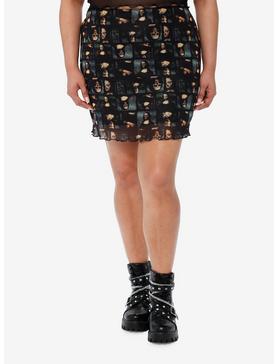 Plus Size Social Collision Zombie Mona Lisa Mesh Skirt Plus Size, , hi-res