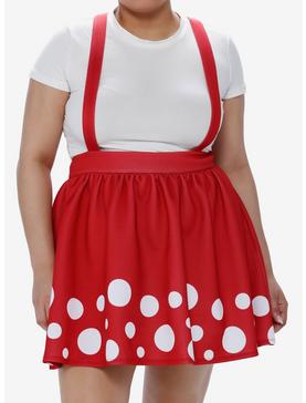 Plus Size Thorn & Fable Red Mushroom Suspender Skirt Plus Size, , hi-res
