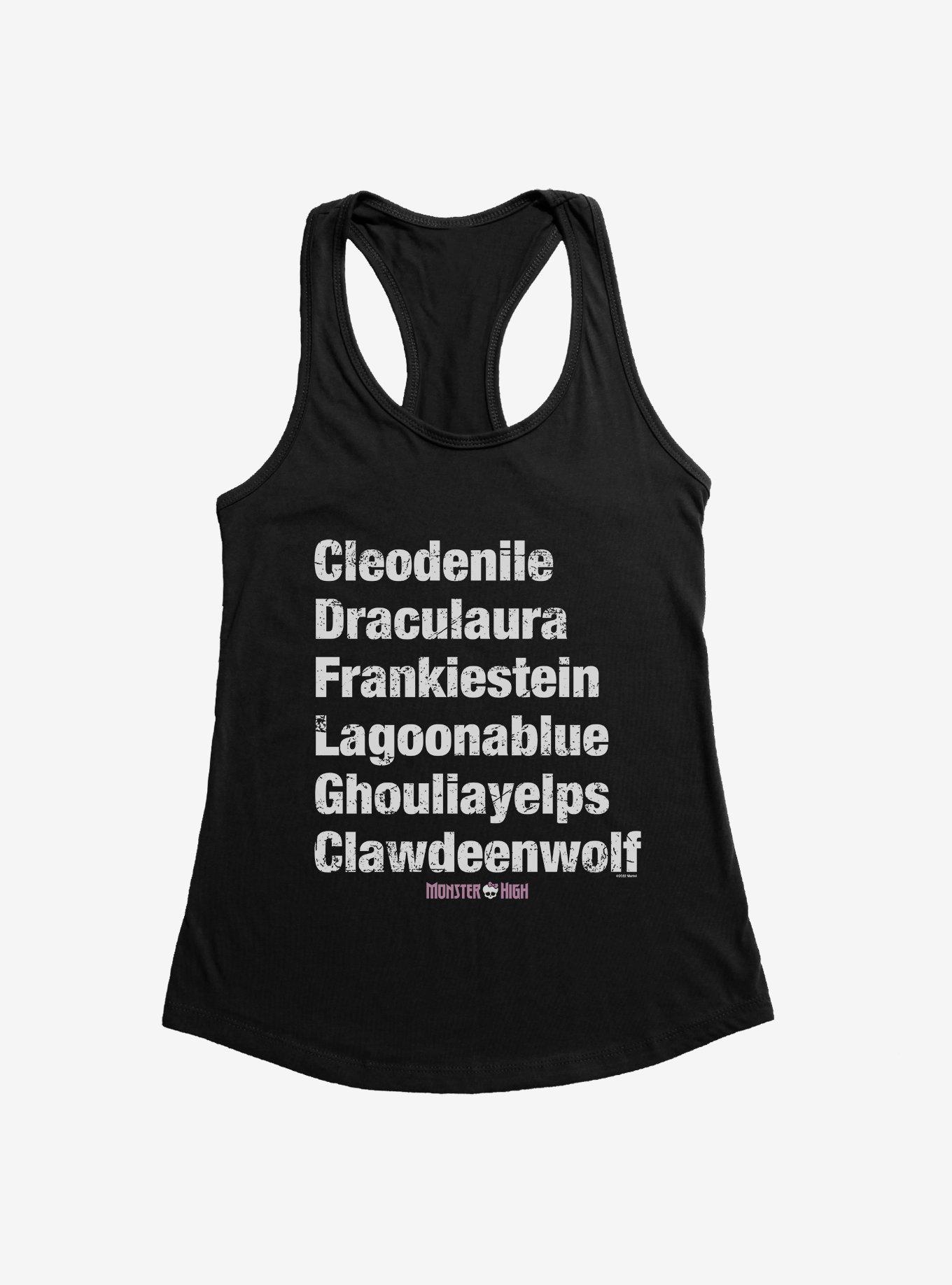 Monster High Monster Names Womens Tank Top, , hi-res