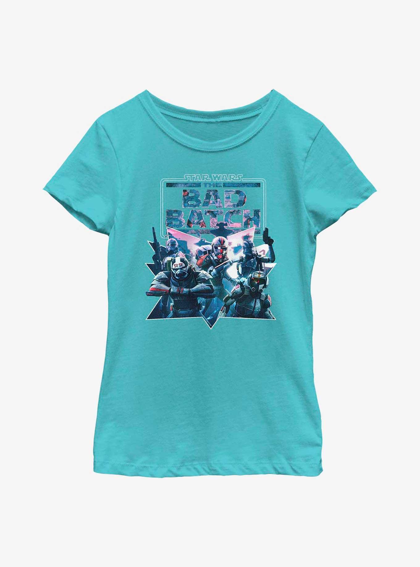 Star Wars: The Bad Batch Bursting Batch Youth Girls T-Shirt, TAHI BLUE, hi-res