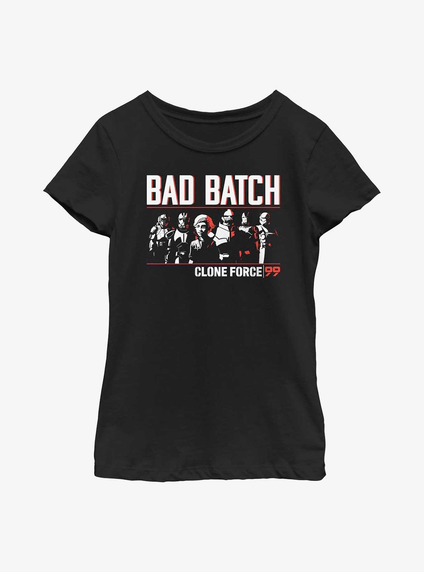 Star Wars: The Bad Batch Lineup Youth Girls T-Shirt, BLACK, hi-res