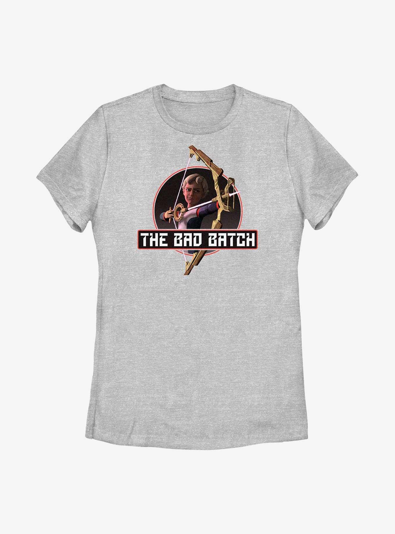 Star Wars: The Bad Batch Omega Badge Womens T-Shirt, ATH HTR, hi-res