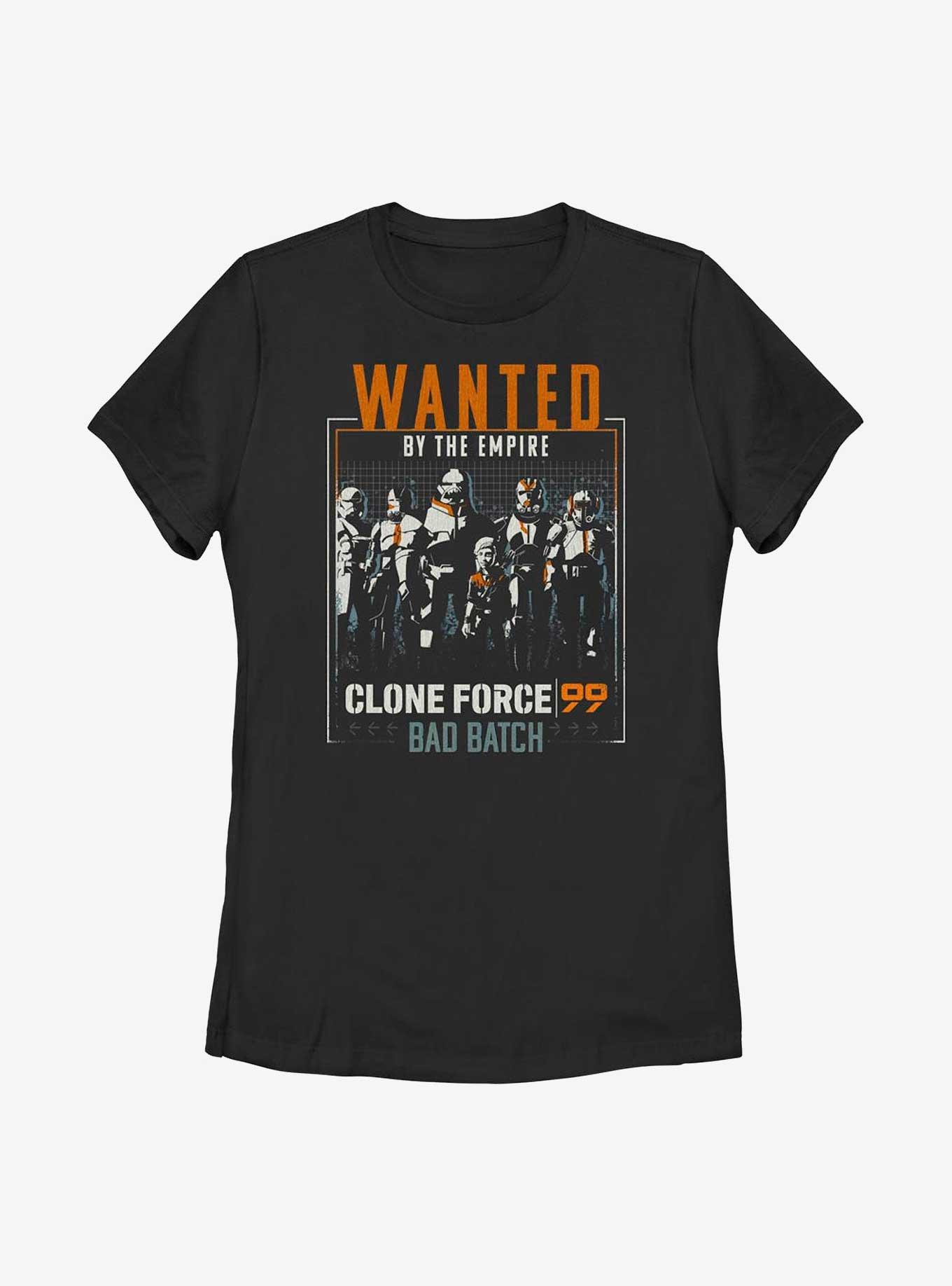 Star Wars: The Bad Batch Wanted Clones Womens T-Shirt, BLACK, hi-res