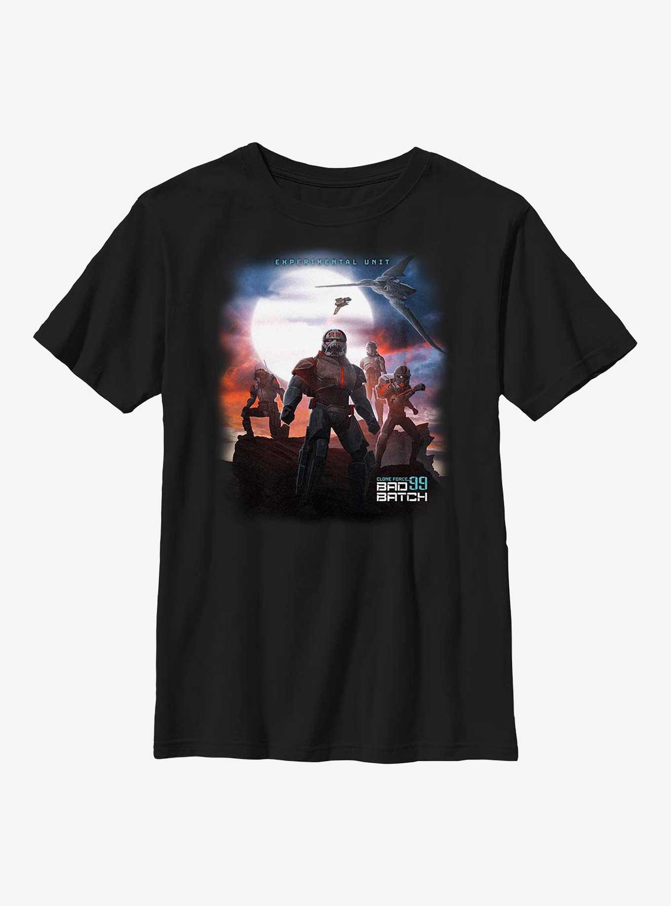 Star Wars: The Bad Batch Poster Youth T-Shirt, CHAR HTR, hi-res