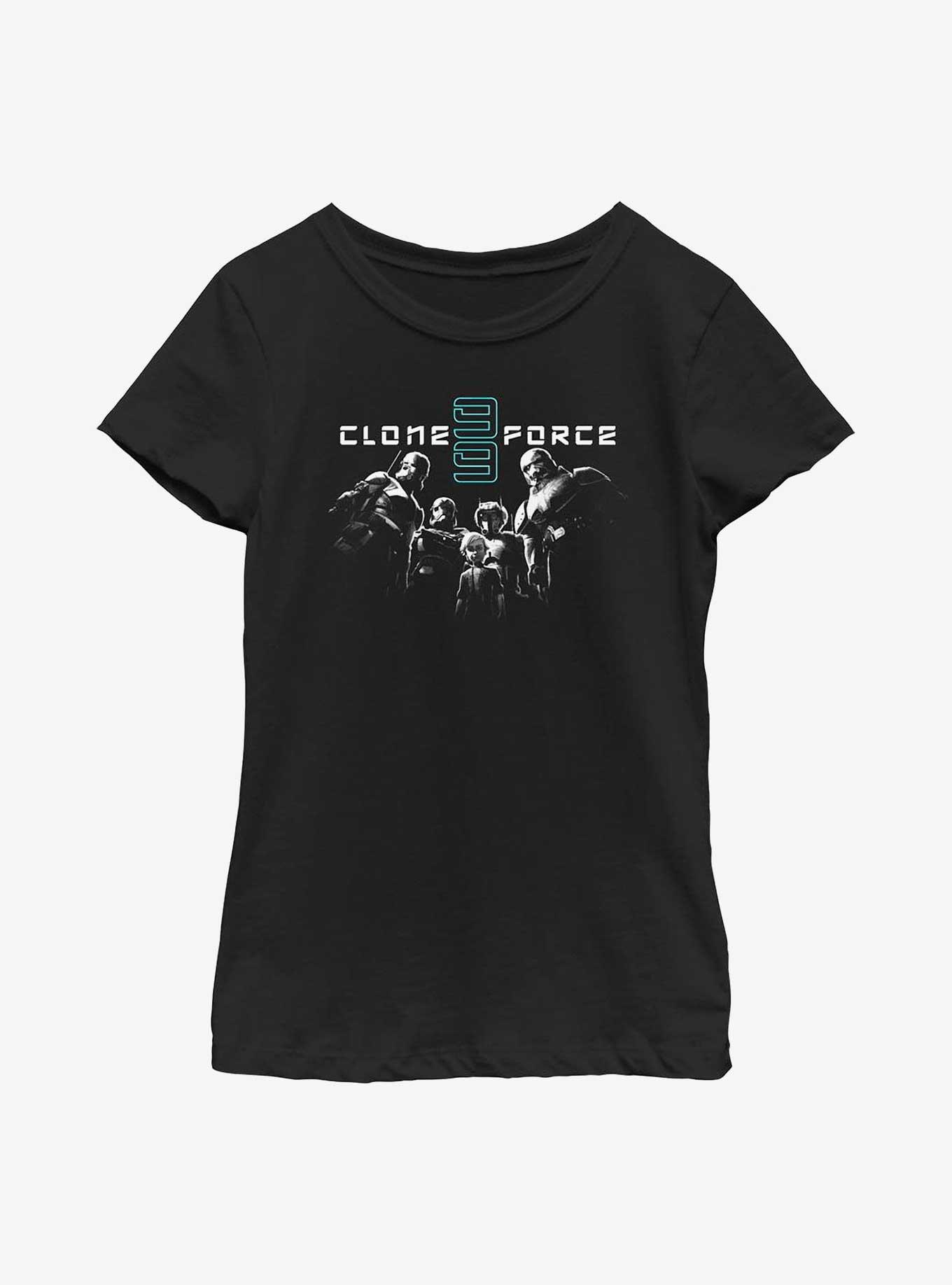 Star Wars: The Bad Batch Peering Over Youth Girls T-Shirt, BLACK, hi-res