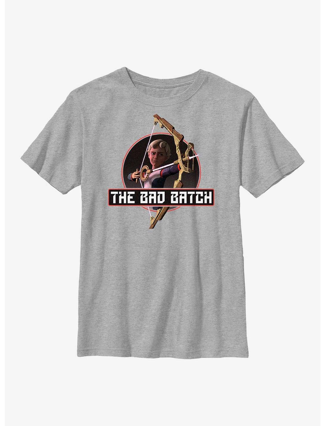 Star Wars: The Bad Batch Omega Badge Youth T-Shirt, ATH HTR, hi-res