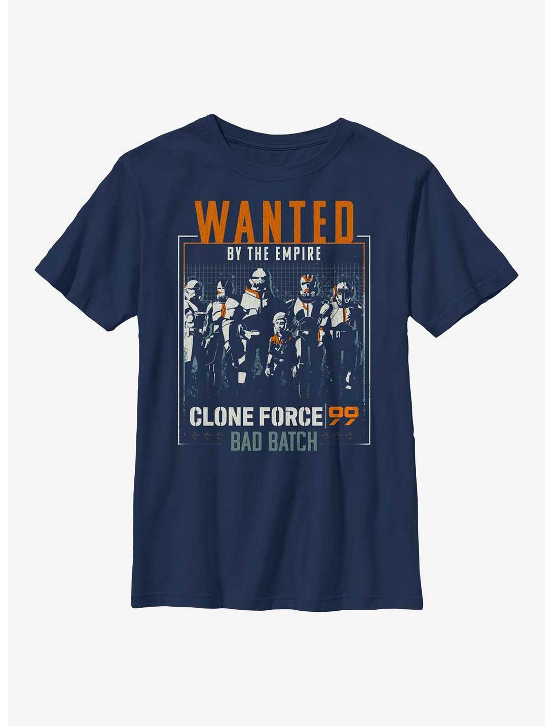 Star Wars: The Bad Batch Wanted Clones Youth T-Shirt, NAVY, hi-res