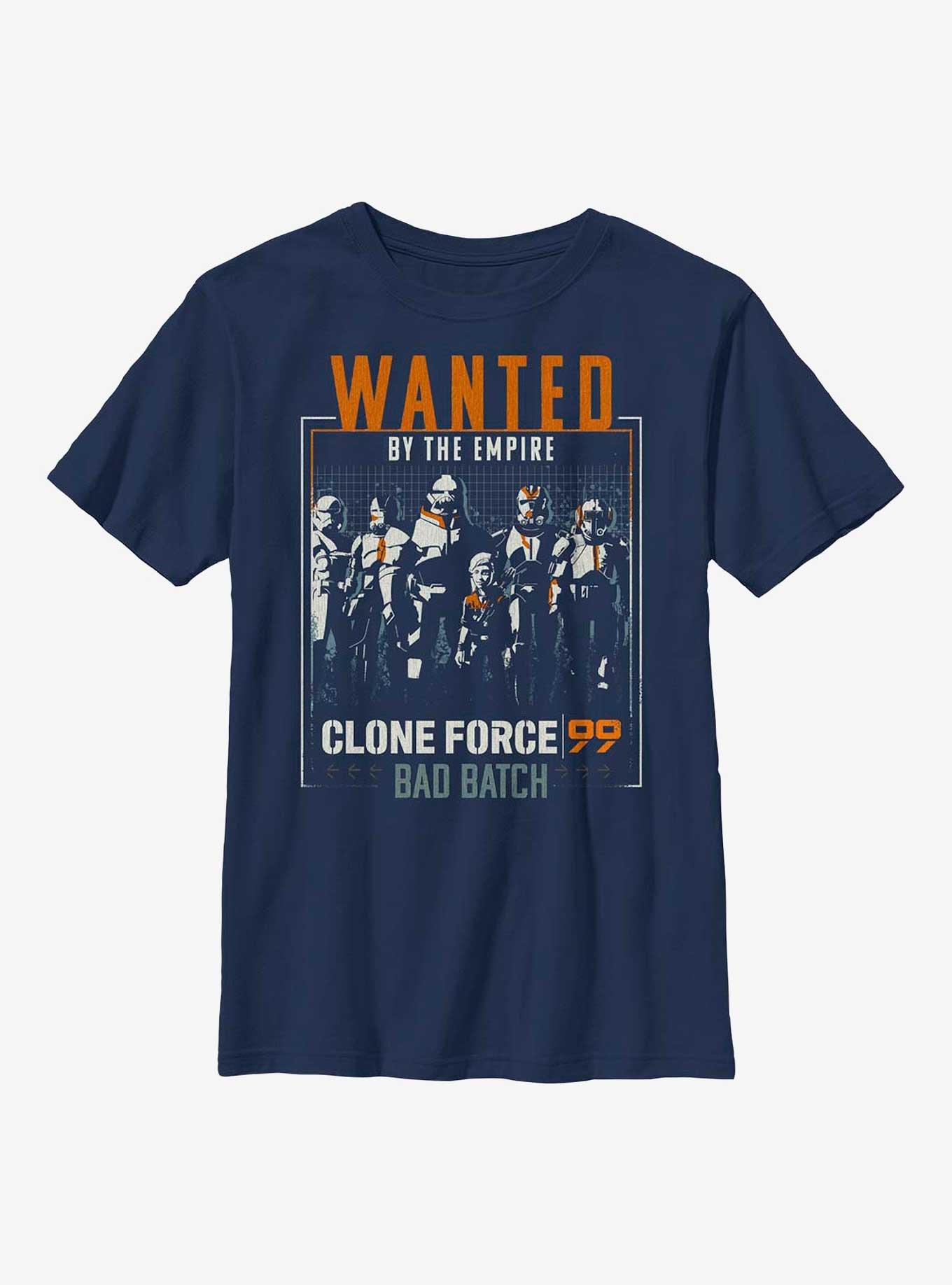 Star Wars: The Bad Batch Wanted Clones Youth T-Shirt, NAVY, hi-res