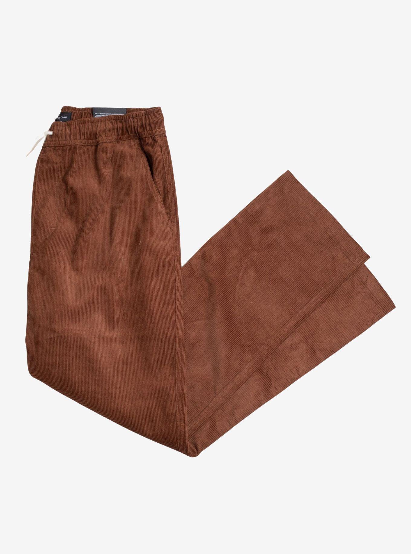 Rust Corduroy E-Waist Pants, BROWN, hi-res