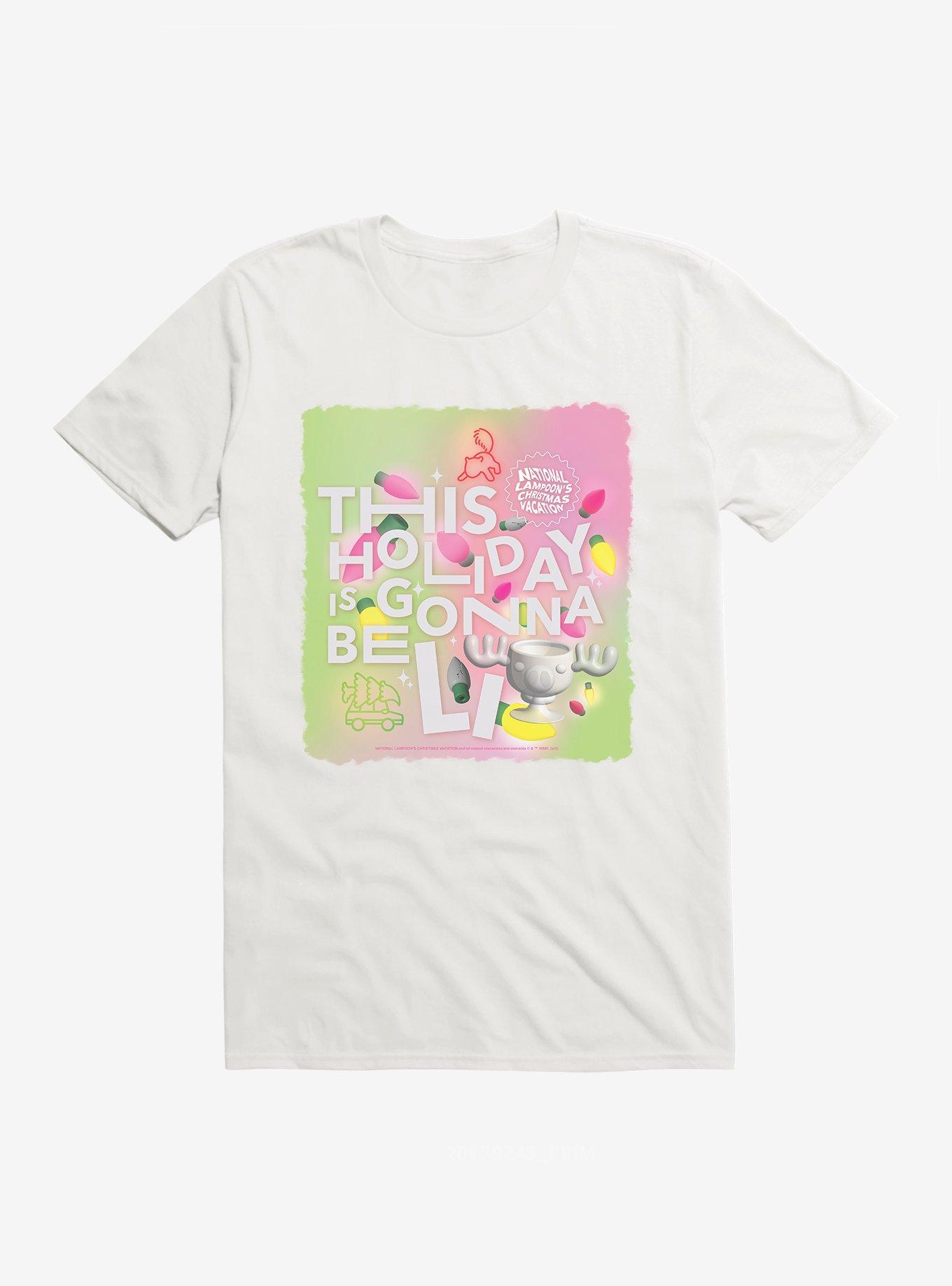 Christmas Vacation Lit Holiday Pastel T-Shirt, WHITE, hi-res