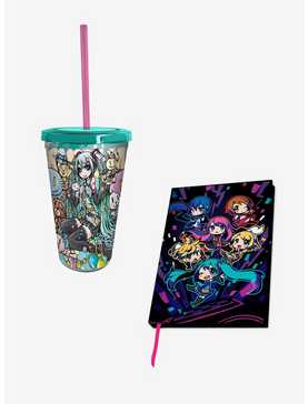 Hatsune Miku Tumbler With Straw And Notebook Set, , hi-res