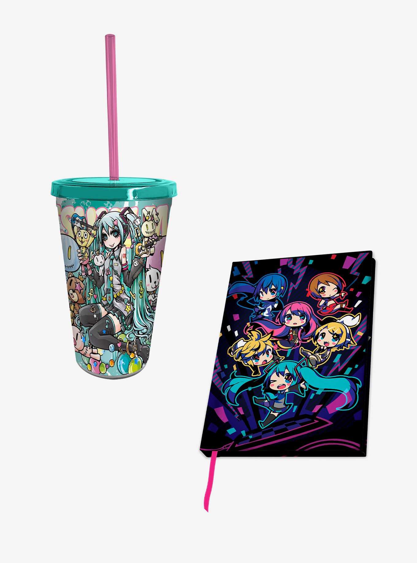 Hatsune Miku Tumbler With Straw And Notebook Set, , hi-res