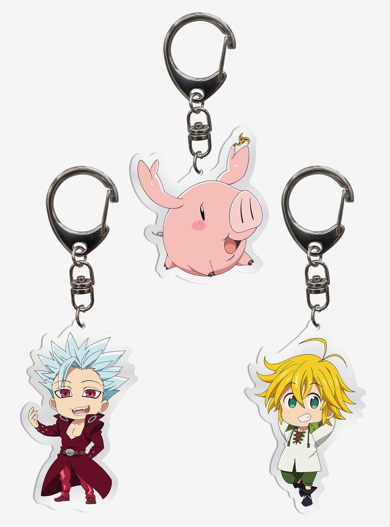 Seven Deadly Sins Key Chain, Keychain Seven Deadly Sins