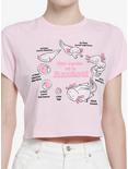 Axolotl Life Cycle Girls Crop T-Shirt, PINK, hi-res