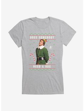 Elf Does Somebody Need A Hug Girls T-Shirt, , hi-res