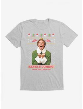 Elf Santa'S Coming! I Know Him! T-Shirt, , hi-res